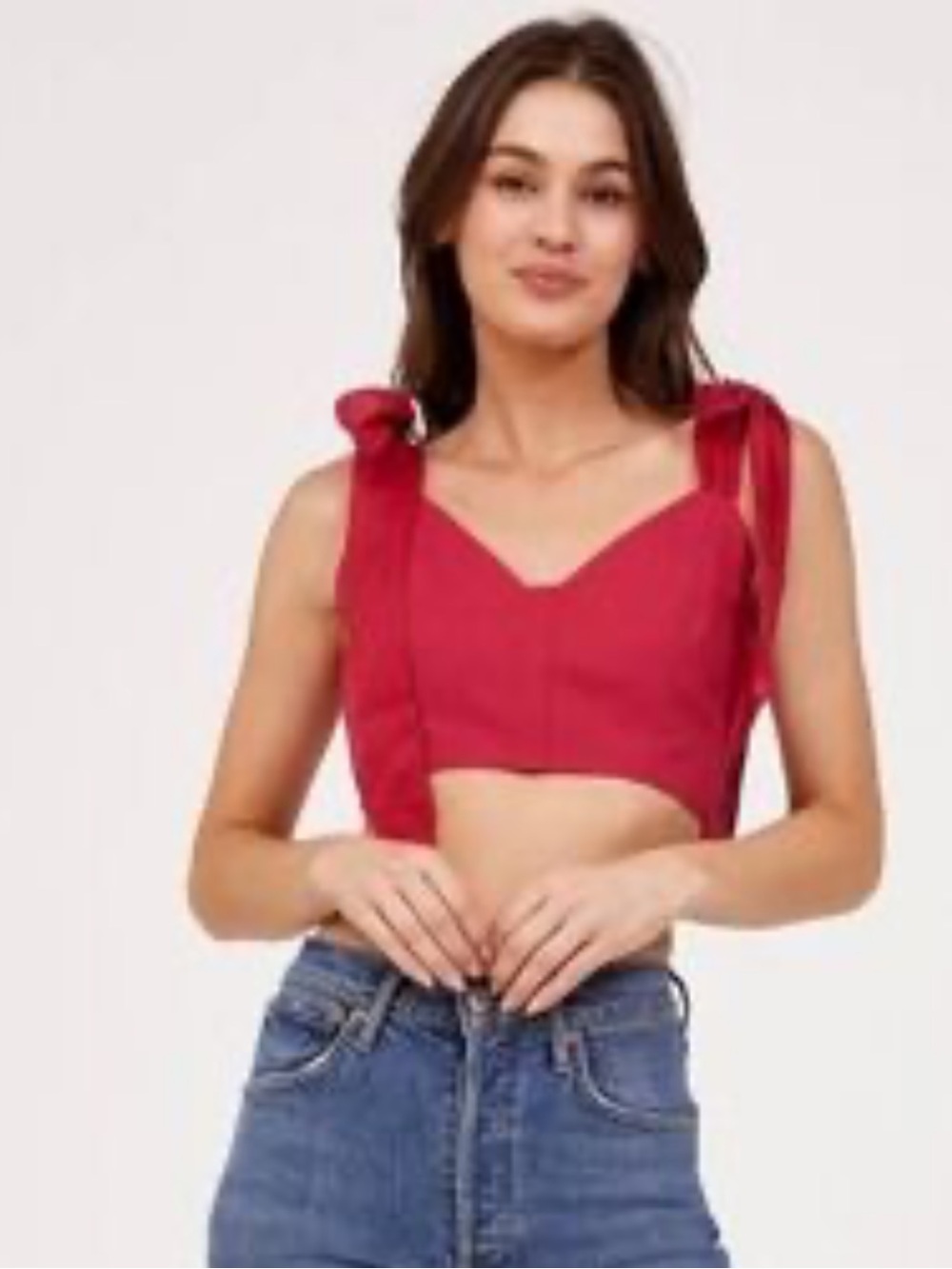 NWT Cami NYC Cropped Pink Top Size Large